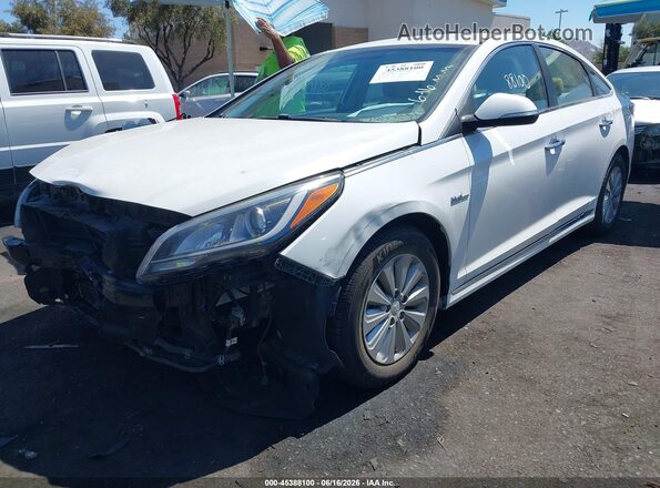 KMHE24L17GA037767 2016 HYUNDAI SONATA HYBRID White Front left