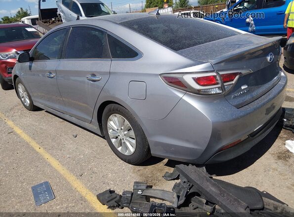 KMHE24L17HA046700 2017 HYUNDAI SONATA HYBRID Silver Trasero izquierdo