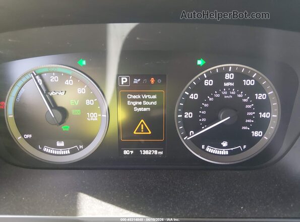KMHE24L17HA046700 2017 HYUNDAI SONATA HYBRID Silver Vista de los asientos traseros