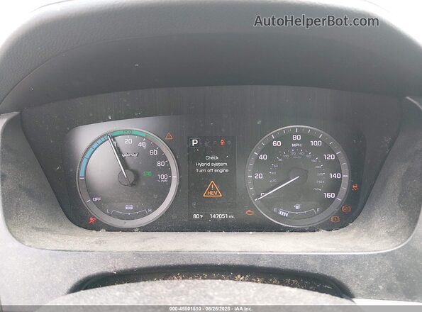 KMHE24L18GA022095 2016 HYUNDAI SONATA HYBRID Silver უკანა სავარძლების ხედი