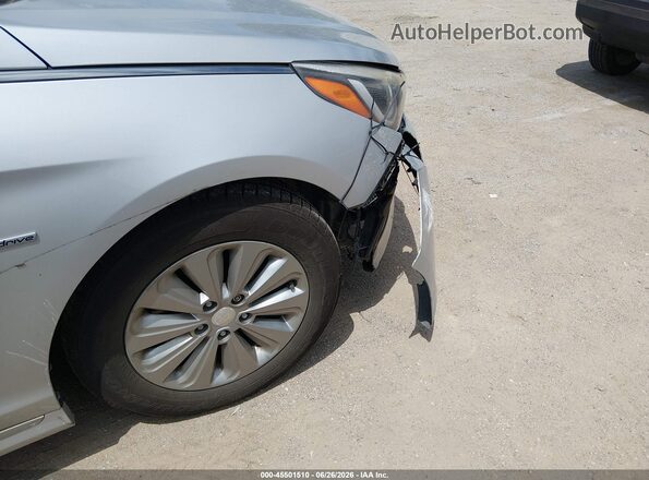 KMHE24L18GA022095 2016 HYUNDAI SONATA HYBRID Silver უკანა სალონის ხედი