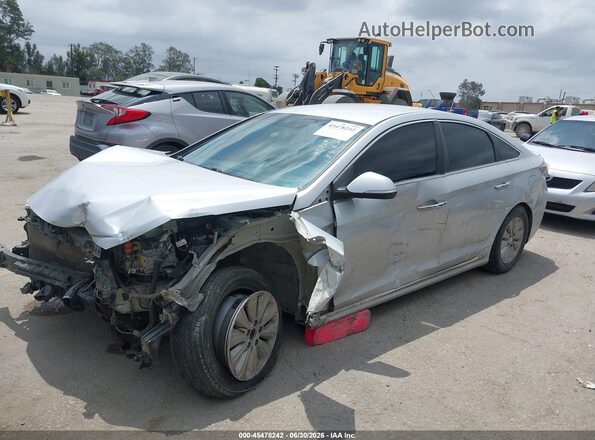 KMHE24L18GA038202 2016 HYUNDAI SONATA HYBRID Silver Передня ліва чверть
