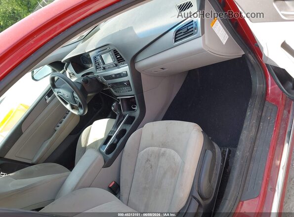 KMHE24L19GA016113 2016 HYUNDAI SONATA HYBRID Red წინა სალონის ხედი