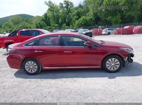 KMHE24L19GA016113 2016 HYUNDAI SONATA HYBRID Red სალონის 360-გრადუსიანი ხედი
