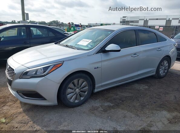 KMHE24L30HA063033 2017 HYUNDAI SONATA HYBRID Silver Передня ліва чверть