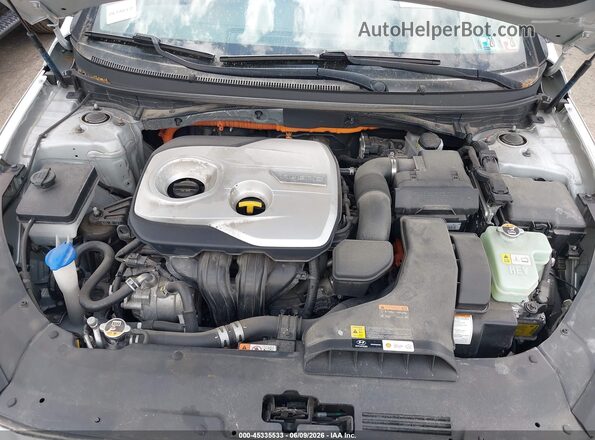 KMHE24L34KA091196 2019 HYUNDAI SONATA HYBRID Gray Вид ззаду