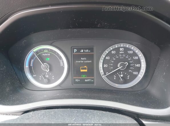 KMHE24L34KA091196 2019 HYUNDAI SONATA HYBRID Gray Вид задніх сидінь