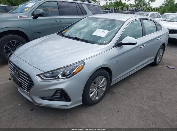 KMHE24L34KA091196 2019 HYUNDAI SONATA HYBRID Gray Передня ліва чверть
