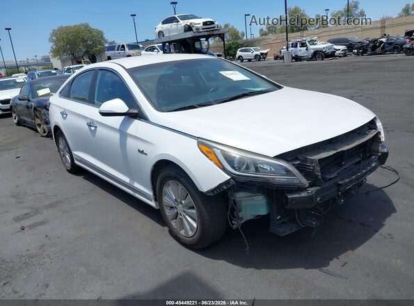 KMHE24L35HA065523 2017 HYUNDAI SONATA HYBRID White 