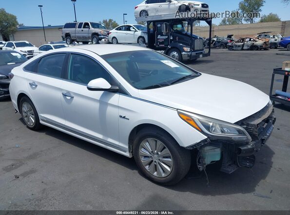 KMHE24L35HA065523 2017 HYUNDAI SONATA HYBRID White Vista interior de 360 grados