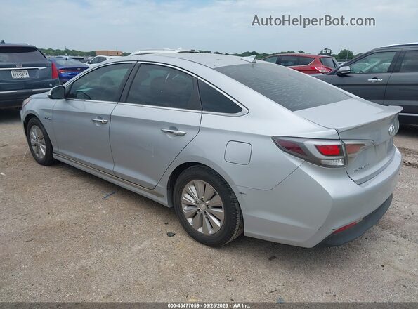 KMHE24L35HA070866 2017 HYUNDAI SONATA HYBRID Серебряный Задняя левая четверть