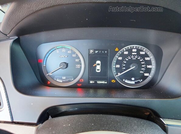 KMHE24L35HA071077 2017 HYUNDAI SONATA Gray Вид щитка приладів