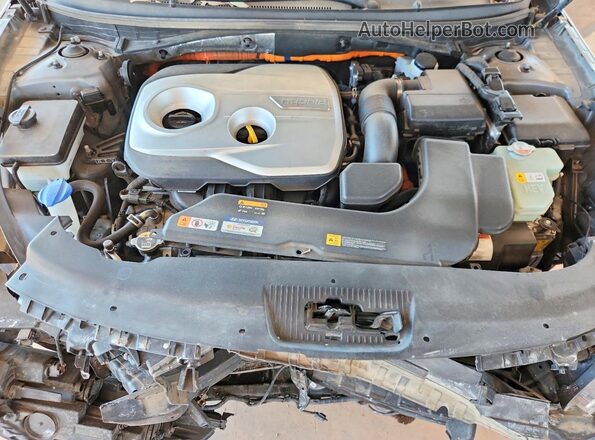 KMHE24L35HA071077 2017 HYUNDAI SONATA Gray Вид задньої частини салону