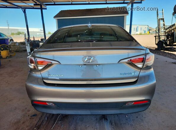 KMHE24L35HA071077 2017 HYUNDAI SONATA Gray Вид ззаду