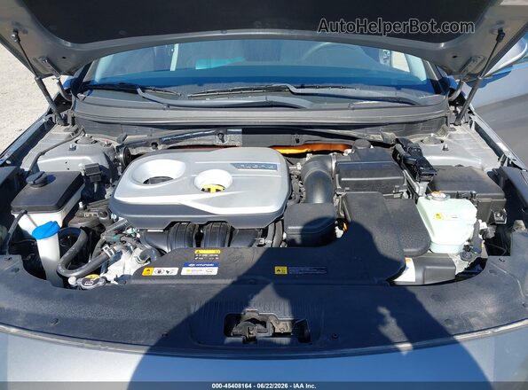 KMHE24L35HA074299 2017 HYUNDAI SONATA HYBRID Gray Vista trasera