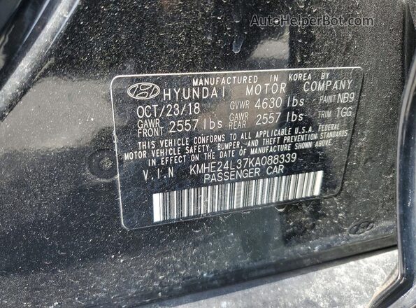 KMHE24L37KA088339 2019 HYUNDAI SONATA Black Շարժիչի բաժամունքի տեսք