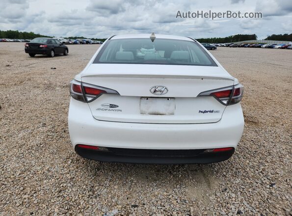 KMHE24L38HA064415 2017 HYUNDAI SONATA White უკანა ხედი