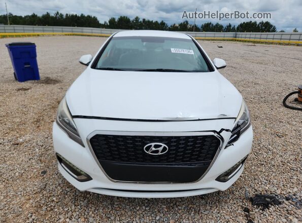 KMHE24L38HA064415 2017 HYUNDAI SONATA White წინა ხედი