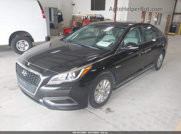 KMHE24L39HA066559 2017 HYUNDAI SONATA HYBRID Черный Передняя левая четверть