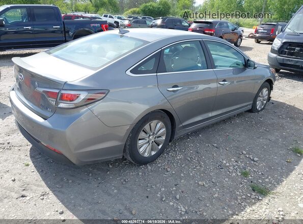 KMHE24L39HA067288 2017 HYUNDAI SONATA HYBRID Gray Trasero derecho