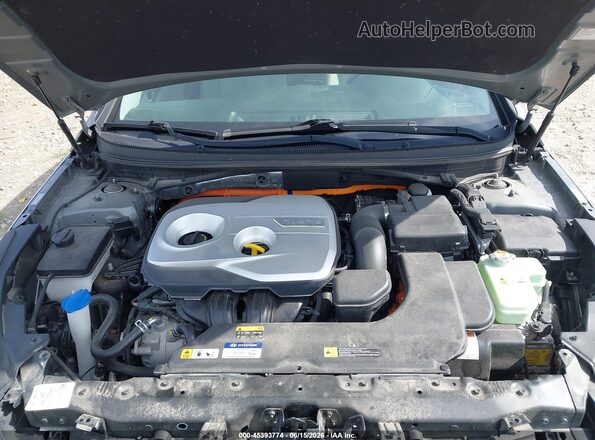 KMHE24L39HA067288 2017 HYUNDAI SONATA HYBRID Gray Vista trasera