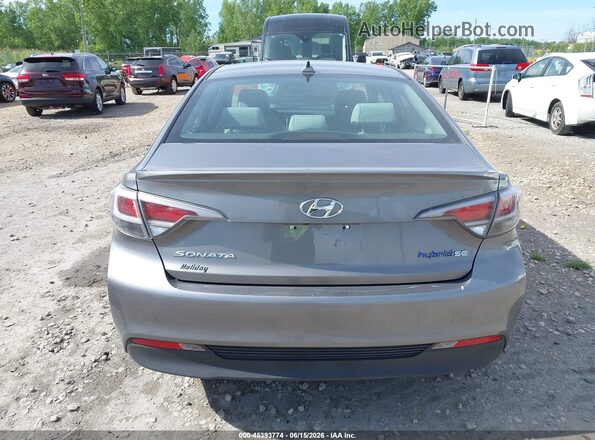 KMHE24L39HA067288 2017 HYUNDAI SONATA HYBRID Gray 