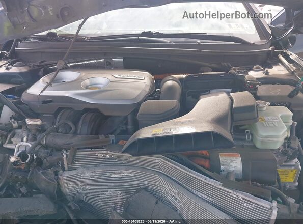 KMHE24L39JA079835 2018 HYUNDAI SONATA HYBRID Black Հետևի տեսք