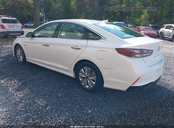 KMHE24L39JA083741 2018 HYUNDAI SONATA HYBRID White Հետևի ձախ
