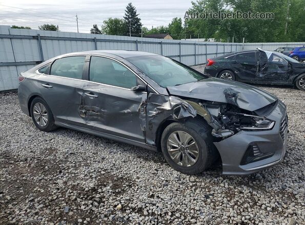 KMHE24L3XJA079679 2018 HYUNDAI SONATA Gray Przód prawy