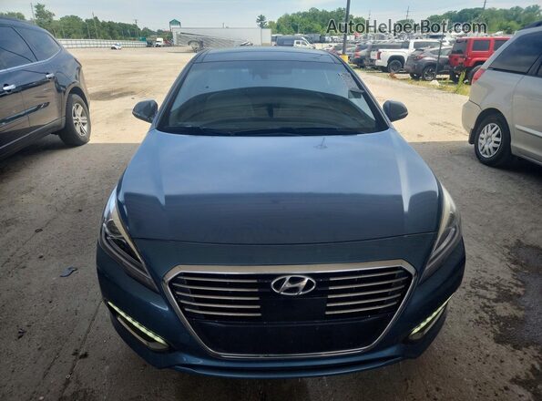 KMHE34L10GA018846 2016 HYUNDAI SONATA Blue Vista frontal