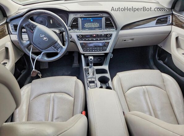 KMHE34L10GA018846 2016 HYUNDAI SONATA Blue Vista del salpicadero