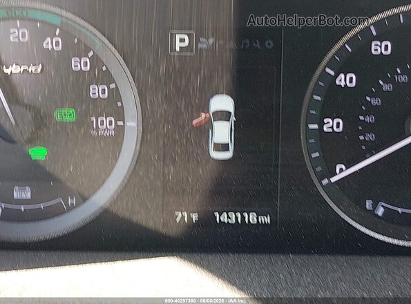 KMHE34L11HA057222 2017 HYUNDAI SONATA HYBRID Серый 