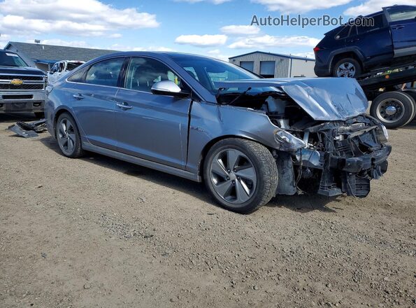 KMHE34L12GA012627 2016 HYUNDAI SONATA Gray Delantero derecho