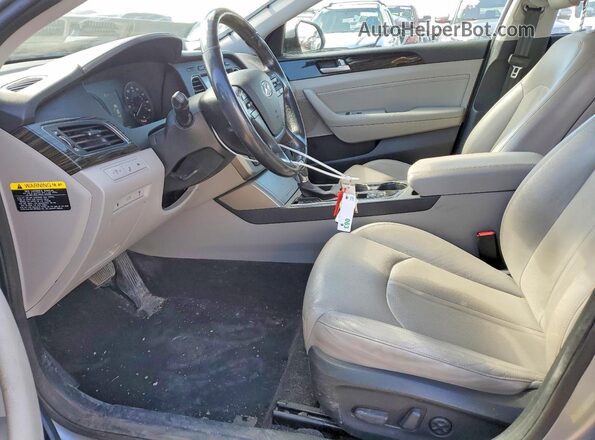 KMHE34L12GA012627 2016 HYUNDAI SONATA Gray Vista interior delantera