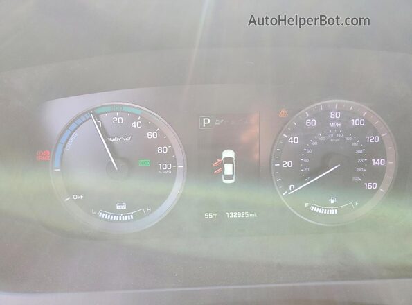 KMHE34L12GA012627 2016 HYUNDAI SONATA Gray Vista del cuadro de instrumentos
