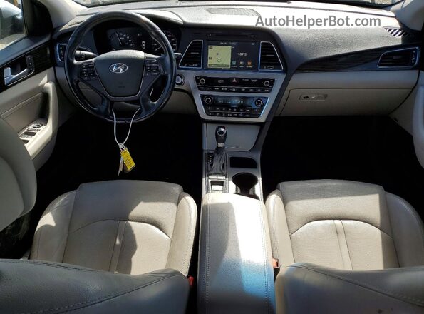 KMHE34L12GA012627 2016 HYUNDAI SONATA Gray Vista del salpicadero