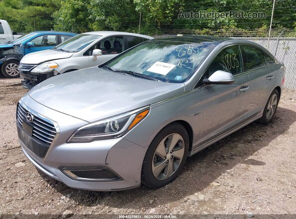KMHE34L12GA023224 2016 HYUNDAI SONATA HYBRID Gray Front left