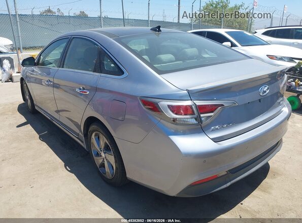 KMHE34L13GA024365 2016 HYUNDAI SONATA HYBRID Gray Հետևի ձախ