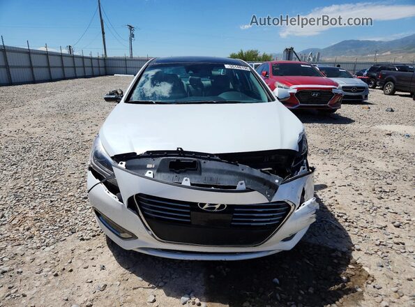 KMHE34L14GA033379 2016 HYUNDAI SONATA White წინა ხედი