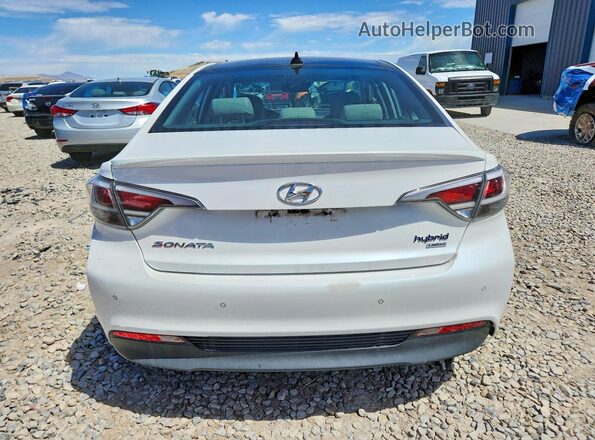 KMHE34L14GA033379 2016 HYUNDAI SONATA White უკანა ხედი