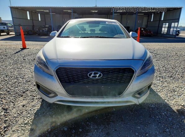 KMHE34L14HA050250 2017 HYUNDAI SONATA Silver წინა ხედი