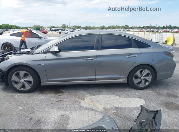 KMHE34L14HA057571 2017 HYUNDAI SONATA HYBRID Gray 