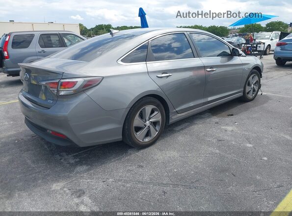 KMHE34L14HA057571 2017 HYUNDAI SONATA HYBRID Gray Tył prawy