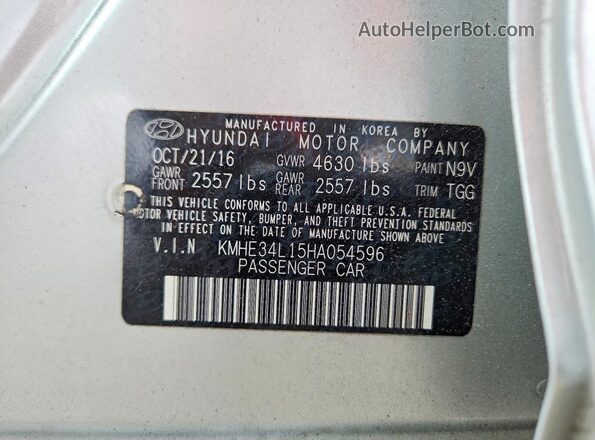 KMHE34L15HA054596 2017 HYUNDAI SONATA Gray 