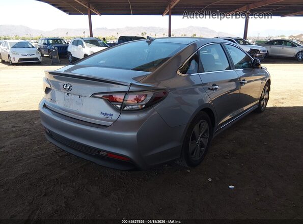 KMHE34L16GA012873 2016 HYUNDAI SONATA HYBRID Gray Задня права чверть