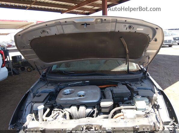 KMHE34L16GA012873 2016 HYUNDAI SONATA HYBRID Gray Вид ззаду