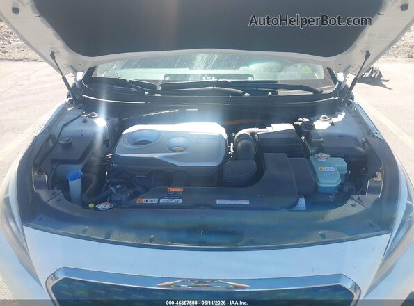 KMHE34L17GA026703 2016 HYUNDAI SONATA HYBRID White Հետևի տեսք