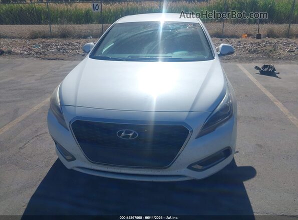 KMHE34L17GA026703 2016 HYUNDAI SONATA HYBRID White Դիմացի տեսք