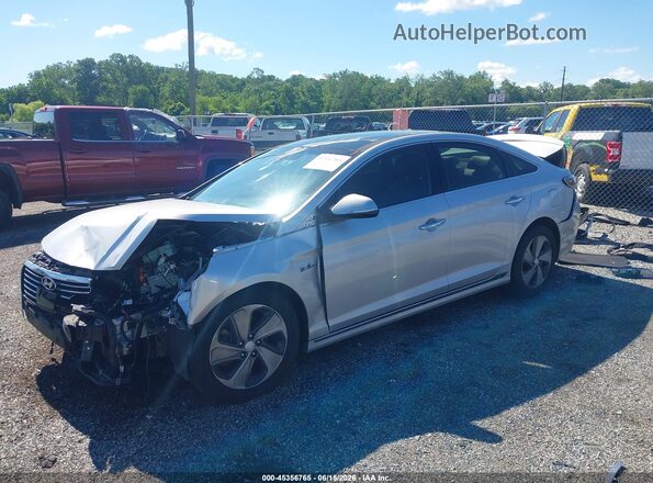 KMHE34L17GA033554 2016 HYUNDAI SONATA HYBRID Silver Przód lewy