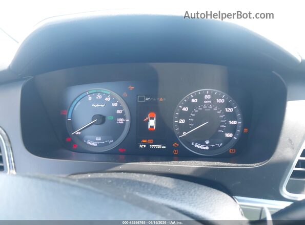 KMHE34L17GA033554 2016 HYUNDAI SONATA HYBRID Silver Widok tylnych siedzeń
